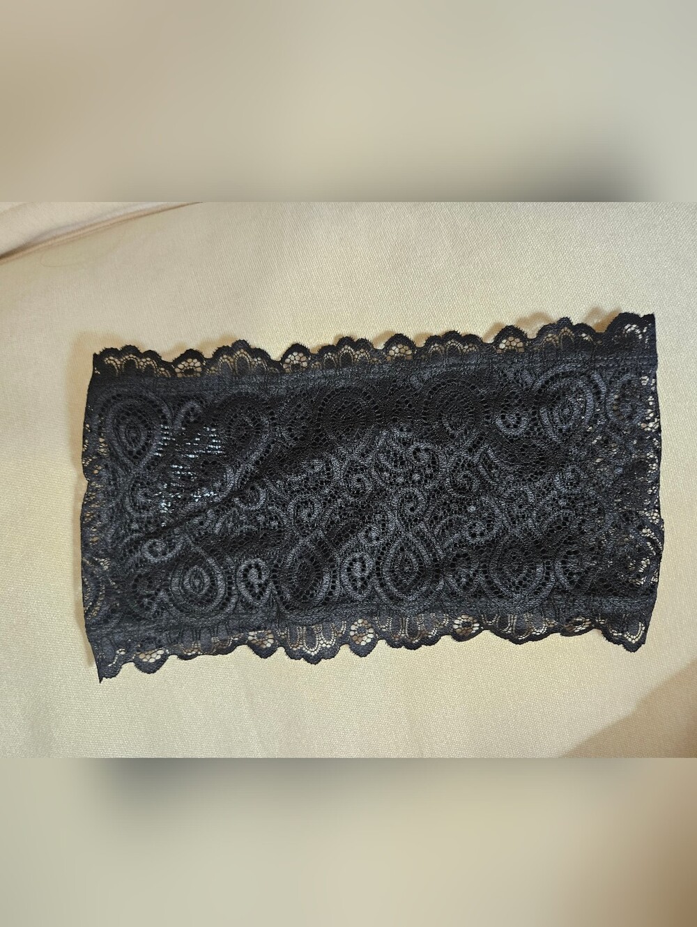 Free People Black Lace Paisley-Pattern Bandeau